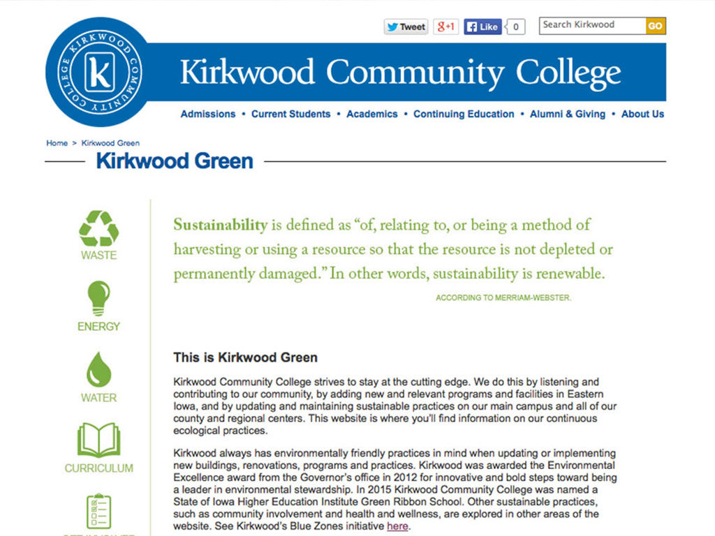 Every Day is Earth Day at Kirkwood – Newsroom | Kirkwood Community College