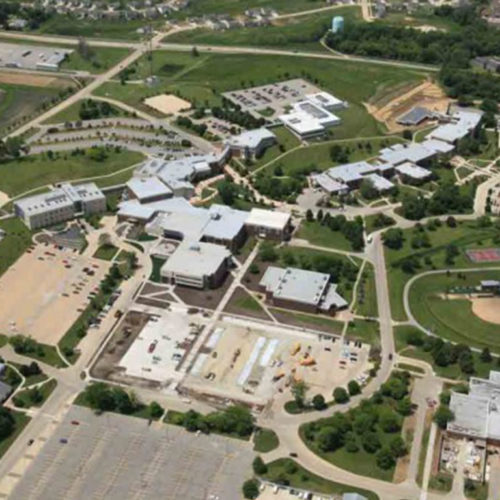 aerial photo of main campus