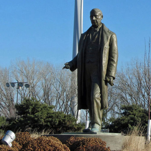 statue of sam in the roundabout