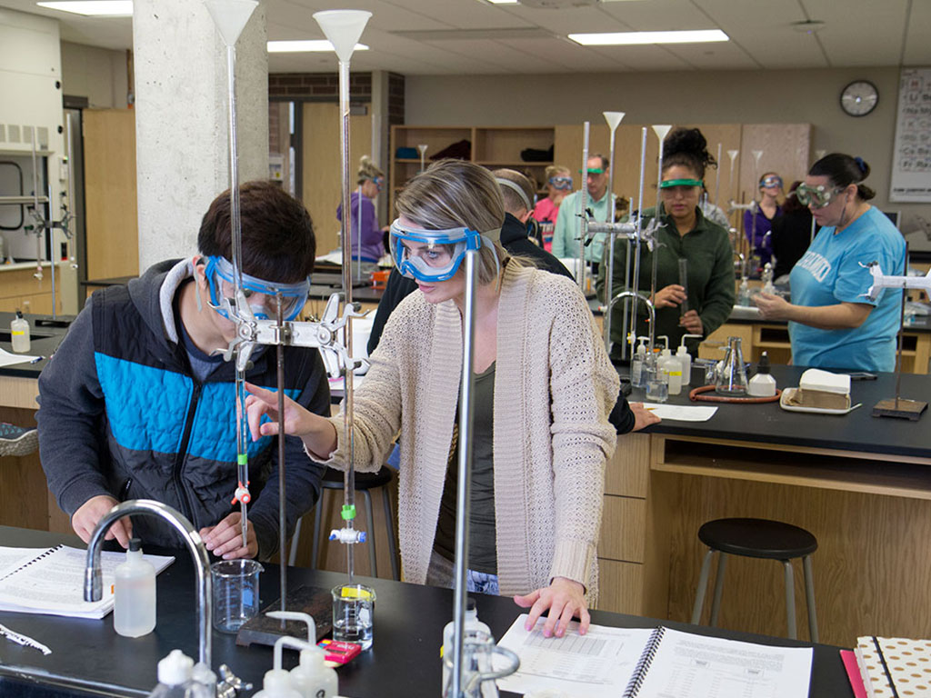students work in a STEM lab