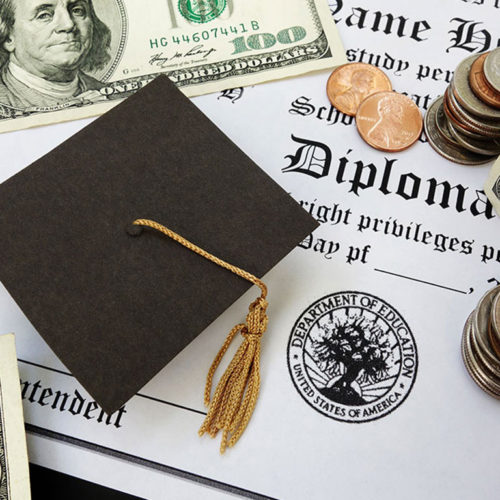 diploma and money