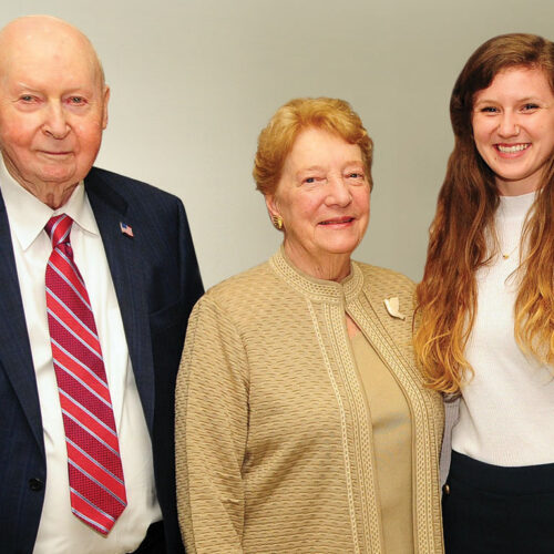 Henry and Patricia Tippie with student featured image