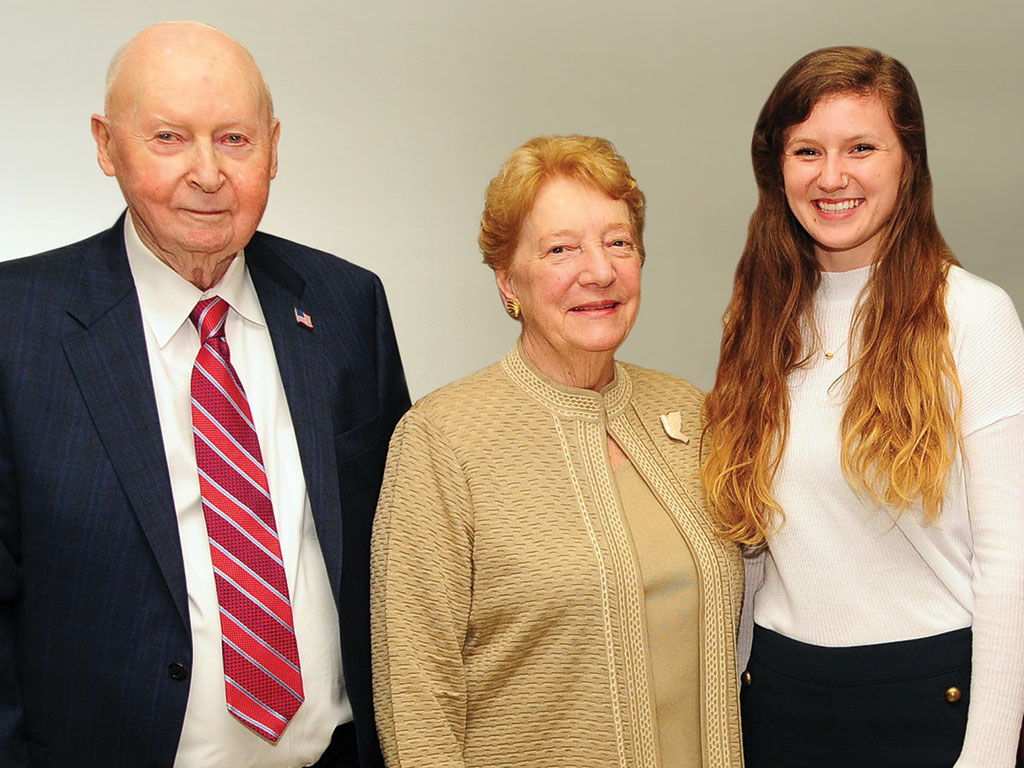 Henry and Patricia Tippie with student featured image